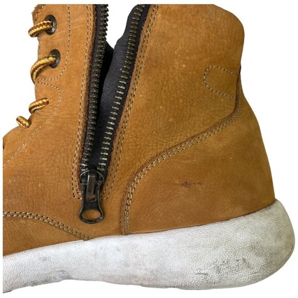 GBX Atomik Mens Ankle Boots Size 10 Lace Up Side Zip Tan Leather $90 MSRP - Picture 7 of 12